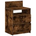 vidaXL Nočné stolíky 2 ks s 2 zásuvkami dymový dub 40x33x60 cm