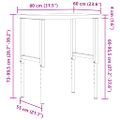 vidaXL Pracovný stôl 80x60x(73-99,5) cm masívna akácia obdĺžnik