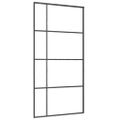 vidaXL Posuvné dvere so sadou kovania, čierne 102,5x205 cm, ESG sklo