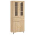 vidaXL Vysoká skrinka dub sonoma 69,5x34x180 cm spracované drevo