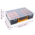 vidaXL Box na súčiastky 2 ks s priehradkami 360x250x85 mm PP