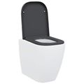 vidaXL WC sedadlo Antracitová 47,5 x 35 x 3,6 cm Duroplast
