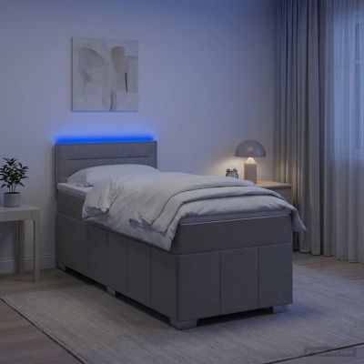 vidaXL Posteľ boxspring s matracom Svetlosivá 80 x 200 cm Látka