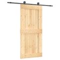 vidaXL Posuvné dvere 95 x 210 cm Masívne borovicové drevo (neupravené)