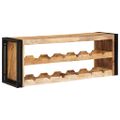vidaXL Regál na víno Hnedá 100 x 45 x 33 cm Masívne hrubé mango drevo