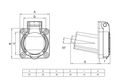 Zásuvka vestavná datová Famatel 9339  IP44-54/2xRJ45 CAT-6A