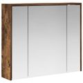 vidaXL Kúpeľňová zrkadlová skrinka Dymová dub 73,5 x 16 x 62,5 cm