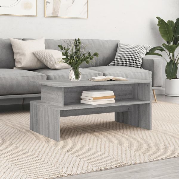 vidaXL Konferenčný stolík sivý dub sonoma 90x55x42,5 kompozitné drevo