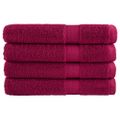 vidaXL Prémiové uteráky SOLUND 4 ks bordové 100x200 cm 600 g/m2