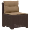 vidaXL 4-miestna záhradná pohovka s vankúšmi s ratanovým vzhľadom PP