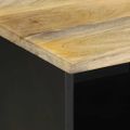 vidaXL TV skrinka čierna 100x33,5x46 cm masívne hrubé drevo mango