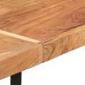 vidaXL Barový stôl 150x70x107 cm masívna akácia a železo