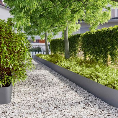 vidaXL Obrubník trávnika 20 ks 25 x 103 cm Antracitová