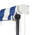 vidaXL Zaťahovacia markíza s LED 250x150 cm modro-biela