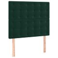 vidaXL Posteľný rám boxsping s matracom tmavozelený 90x190 cm zamat