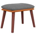 vidaXL Podnožka bledosivá 45x29,5x35 cm látka a umelá koža