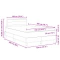 vidaXL Posteľ s pružinovým rámom s vankúšom Krémová 120 x 200 cm látka