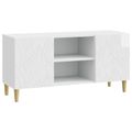 vidaXL TV skrinka 102 x 34,5 x 50 cm Biela s vysokým leskom