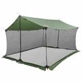 vidaXL Stanový plachty s sieťovými stenami 340 x 260 x 220 cm Zelená