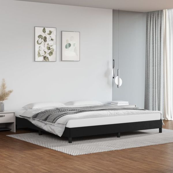 vidaXL Posteľný rám čierny 200x200 cm umelá koža