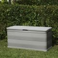 vidaXL Záhradný úložný box sivý 117x45x56 cm