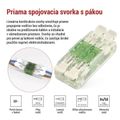 Priama páčková spojovacia svorka 4× 0,2–4 mm2, 10 ks