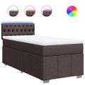 vidaXL Boxspring posteľ s matracom tmavohnedá 90x190 cm látka