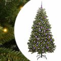 vidaXL Umelý Sklápací Vianočný Stromček Zelená 180 cm PVC a oceľ