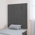 vidaXL Nástenné čelo postele sivé 82,5x3x90 cm masívna borovica