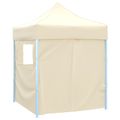 vidaXL Párty stan 200 x 200 x 315 cm Krémová Oxfordská látka