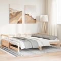 vidaXL Vysúvacia denná posteľ s matracmi 90x190 cm, borovica