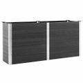 vidaXL Vyvýšený záhradný záhon 200x50x91 cm WPC sivý