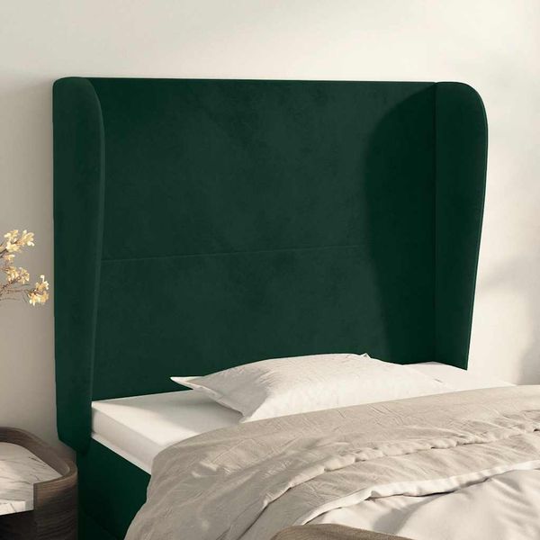 vidaXL Čelo postele so záhybmi tmavosivé 83x23x118/128 cm zamat