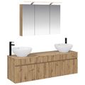 vidaXL Set kabinetov do kúpeľne 4 ks Dub artisan Kompozitné drevo