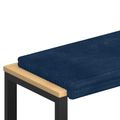vidaXL Vankúš na lavičku Pl plush kord Námornícka modrá Hĺbka 35 cm