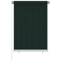 vidaXL Vonkajšia zatemňovacia roleta 105 (Š) x 140 (V) cm tmavozelená HDPE