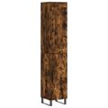 vidaXL Vysoká skrinka dymový dub 34,5x34x180 cm spracované drevo