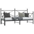 vidaXL Váľanda s kolieskom bez matraca Čierna 75x190 cm Oceľ