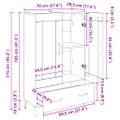 vidaXL Highboard Remeselný dub 70 x 31 x 115 cm