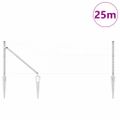 vidaXL Reťazová brána s hrotmi 25 x 0,8 m Pozinkovaná oceľ Strieborná