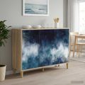 vidaXL Servírovacia skriňa RAALTE Sonoma 102 x 33 x 75 cm