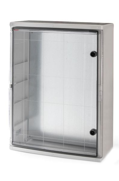 Skříň 39157-T MAGNA IP65, 700x500x245mm, průhledné dveře, součást: montážní deska