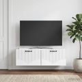 vidaXL Nástenná TV skrinka Biela 98 x 31 x 30 cm Kompozitné drevo