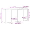 vidaXL Servírovacia skriňa Staré drevo 135 x 41 x 75 cm