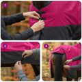 vidaXL Plášť pre kone Ružová a čierna 145 cm Polyester