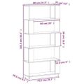 vidaXL Knižnica/deliaca stena biela 80x25x163,5 cm masívna borovica