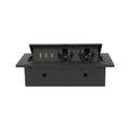Výklopný blok ORNO OR-AE-1324/B, 2x2P+Z, 3xUSB, čierna