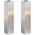 vidaXL Solárna LED chodníková lampa 2 ks Teplá biela 18 x 18 x 80 cm