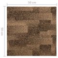 vidaXL Podlahový koberec 20 ks Hnedá 50 x 50 cm PP Nízky vlas