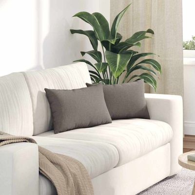 vidaXL Vankúše na pohovku 2 pcs Sivohnedá 50 x 30 cm látka